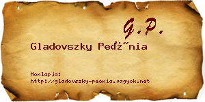 Gladovszky Peónia névjegykártya